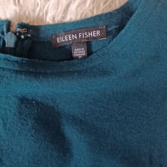 Eileen Fisher wool midi dress with stretch and pockets M - Picture 2 of 8